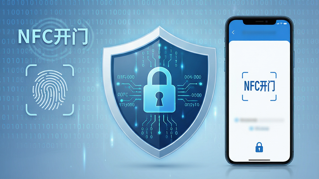 һ��չʾNFC����������ȫ���ܹ��ܵ�ʾ��ͼ��������һ������ͼ�����ֻ�NFC����Ӧ�ý����ϣ������ڲ���ʾ����ͼ���ͼ���������������Ϊ���ĶԳƹ�ͼ�����Ϊ��Լ��ȫ�Ƽ��磬ϸ�ڰ��������ƴ��뱳����ָ��ʶ��ͼ��͡�NFC���š����ֱ�ʶ�����ʸ��壬�ɾ��޶���Ԫ��
