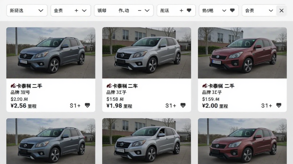 ��̩�۶��ֳ��б�ҳ�棬��Ļ�������Ŷ��ų�����Ƭ��ÿ�ſ�Ƭ����������Ƭ��Ʒ���ͺš��۸��������Ϣ��������ɸѡ��������Ϊǳ��ɫ������������࣬��������