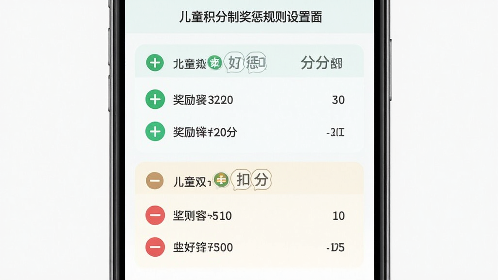 ��ͯ�����ƽ��͹�������ҳ�棬����չʾ�ֻ���Ļ�ڽ�����۷�����������ÿ�������ж�Ӧ������Ŀ�ͷ�ֵ������Ϊ���·����Ű棬���Ϊ��ˬ��Լǳɫ���ϸ�ڰ�����ɫ�Ӻźͺ�ɫ����ͼ�꣬��������������ɾ����޶���Ԫ��