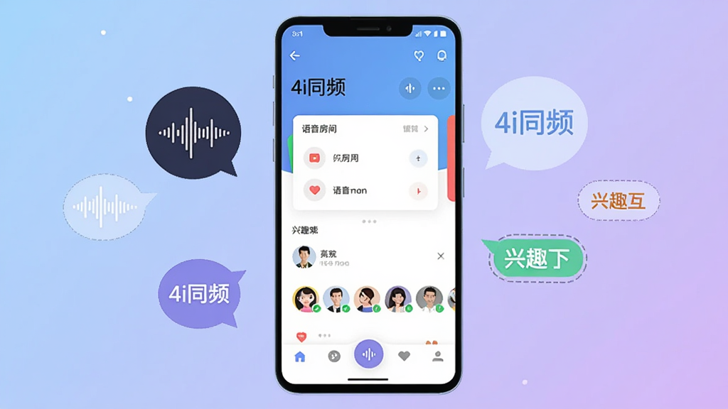 �����������һ��������׿�ֻ����ֻ���Ļ��չʾ��4iͬƵ�������罻Ӧ�õ������棬�����������俨Ƭ�������û�ͷ����ײ����������ֻ�����Ư��Բ����������ͼ������Ȥ��ǩ���ݣ�����Ϊǳ�������ϵ���ͽ��䣬������ñ�ƽ��UI�廭���ϸ�ڸɾ����䣬�����������޶���װ��Ԫ��