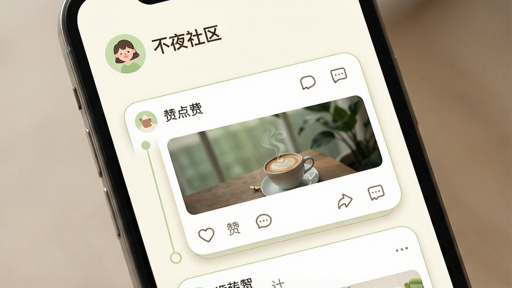 �ֻ�������ҳ���棬����Ϊ����ҹ�������û�ͷ�����ǳ������·�Ϊͼ�Ķ�̬ʱ���߿�Ƭ����������������ͼ�꣬���岼��Ϊ����Ƭ��������Լ��ů����ɫ���װ���ǳ��Ϊ����ϸ�ڰ���Բ�ǿ�Ƭ��ϸ�߿�������Ӱ����������������ɾ����޶���Ԫ��