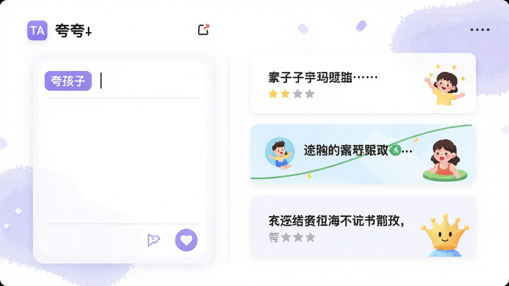 ��������Ϊ���TAӦ���ڵ��������ɽ��棬����Ϊ���������Ҳ����ɽ��չʾ�����Ű�������ҷ����ṹ�����Ϊ�ִ���Լ��UI�廭�磬ϸ������������С��亢�ӡ����ֱ�ǩ���Ҳ�չʾ������ͬ���Ŀ�����俨Ƭ������Ϊ���״��䵭��ɫ��׺�����ʸ���ɾ��޶���Ԫ��
