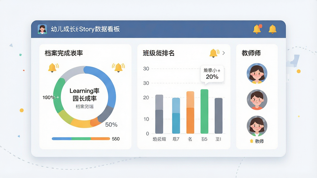 һ��չʾ�׶��ɳ��������ݿ���Ĳ�ͼ����������Ϊһ���������Ǳ��̣�������LearningStory ԰���˵ĵ�������ʻ���ͼ���༶������״ͼ���ʦͷ���б�������Ϊ���·ֲ㣬���Ϊ���ݿ��ӻ���ƽ�磬ϸ�ڰ����ٷֱ����֡���ɫ����������������ͼ�꣬���ʸ��壬�������࣬�޶���Ԫ��