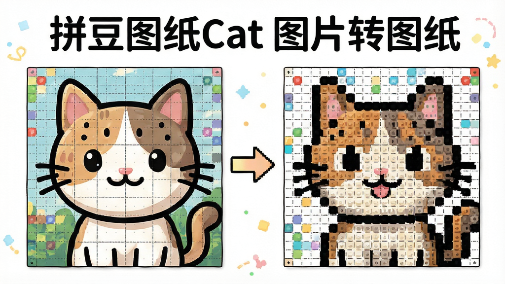 һ��ƴ��ͼֽCat����չʾͼ����������Ϊһ�ſ�ͨͼƬת��Ϊ����ƴ��ͼֽ��ǰ��Աȣ�����Ϊ���ԭͼ�Ҳ�����ͼֽ����չʾ���Ű�Ϊ�Ϸ����⡰ƴ��ͼֽCat ͼƬתͼֽ�������Ϊ��ˬ�̳̲廭�磬ϸ�ڰ������������ߡ���ɫ����ɫ����ת����ͷ�����������ɾ����޶���Ԫ��