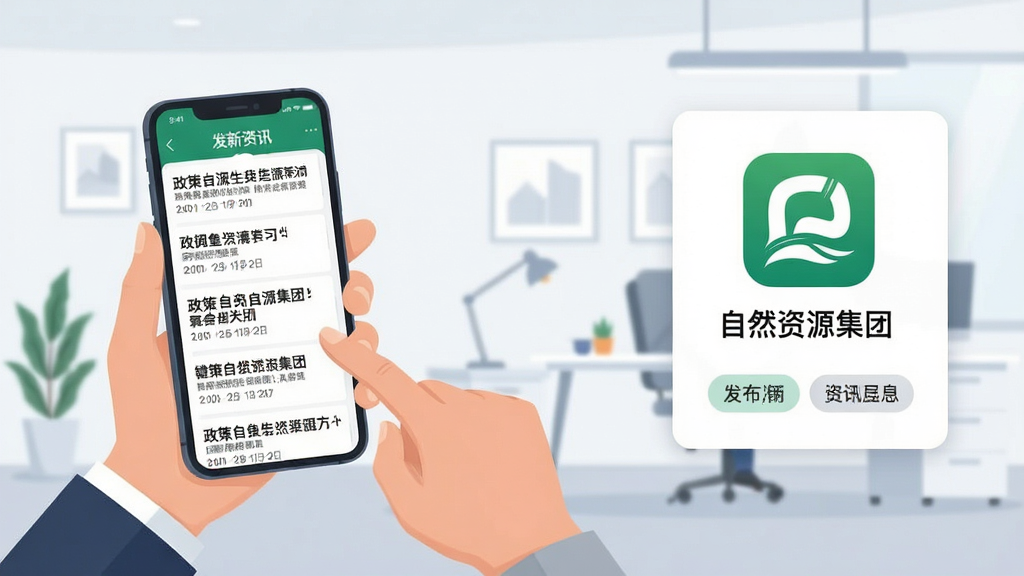 ��������Ϊһ���칫��Ա�ֳ��ֻ������Ȼ��Դ����App��Ѷҳ�棬��Ļ�����б���ʽչʾ���߱����뷢�����ڣ�����Ϊ��Լ�칫�һ����������Ҳ���������Ƭ���֡���Ȼ��Դ���š�Appͼ������Ѷ��ǩ�����Ϊ�ִ������ƽ�廭��������������Ϣ��ϸ��ͻ����Ѷ�б������ʱ�䣻���ʸɾ��������޶���Ԫ��