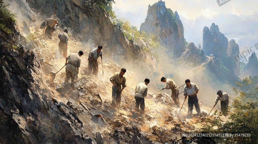 山上人 清晨山路雾气与山野劳作场景 原生态山野生活体验画面
