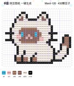 拼豆图纸Cat可爱猫咪图案大全合集展示