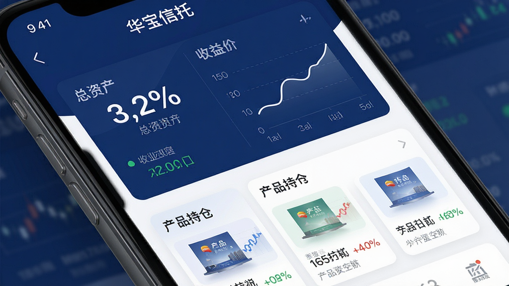 һ�Ž���APP�ʲ�����ҳ��Ľ������ͼ������Ϊ�ֻ���Ļ��д����Ļ��չʾ���������С��ʲ����壬�������ʲ����֡��������ߡ���Ʒ�ֲֿ�Ƭ����ɫ���������ɫΪ�������ֹ������������רҵ��ϸ�����������ʸɾ����޶���Ԫ��