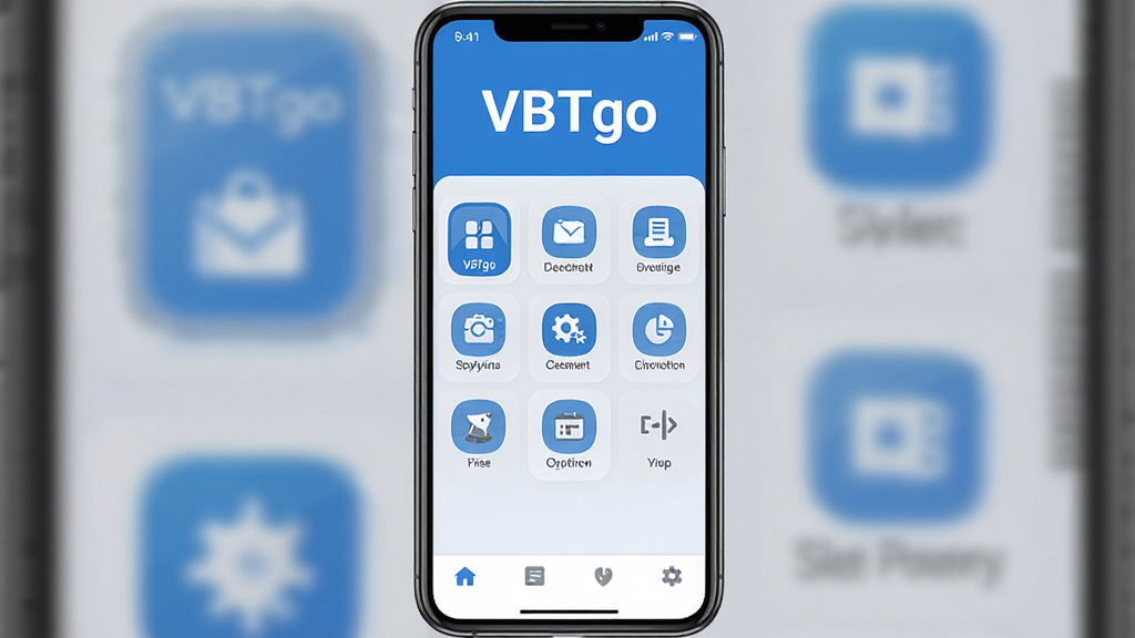 �ֻ���Ļ����չʾ VBTgo ���������棬�Ϸ�Ϊ������������ 