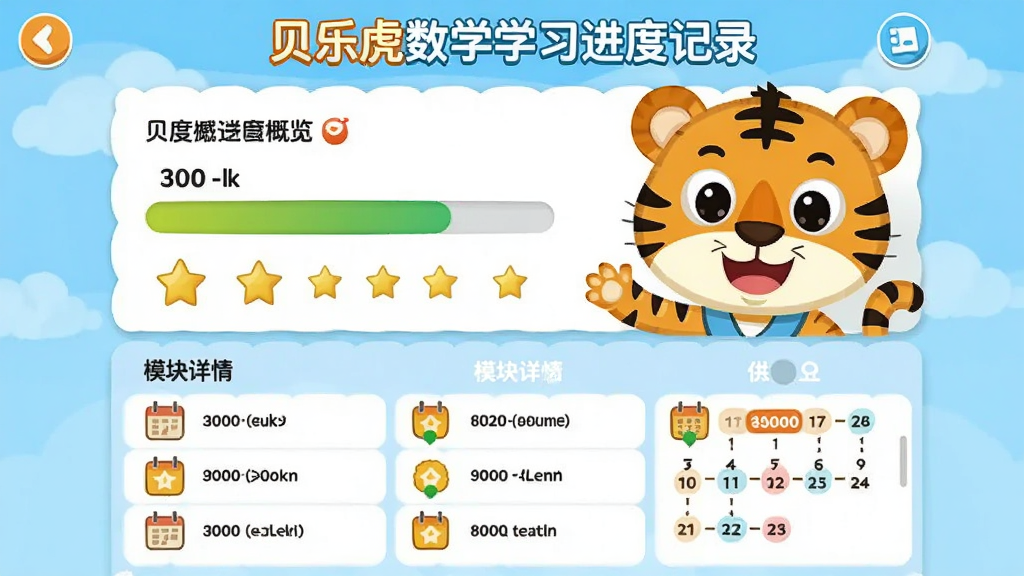 ���ֻ���ѧѧϰ���ȼ�¼ҳ�棬��������Ϊ��ͨ�ϻ�����չʾѧϰ����ͼ��������Ϊ���½ṹ���Ϸ�Ϊ���ȸ������·�Ϊģ�������б������Ϊ��ͯ��������������ϸ�ڰ������������������֡�������ǵ�Ԫ�أ������������࣬����ɾ����޶���Ԫ��
