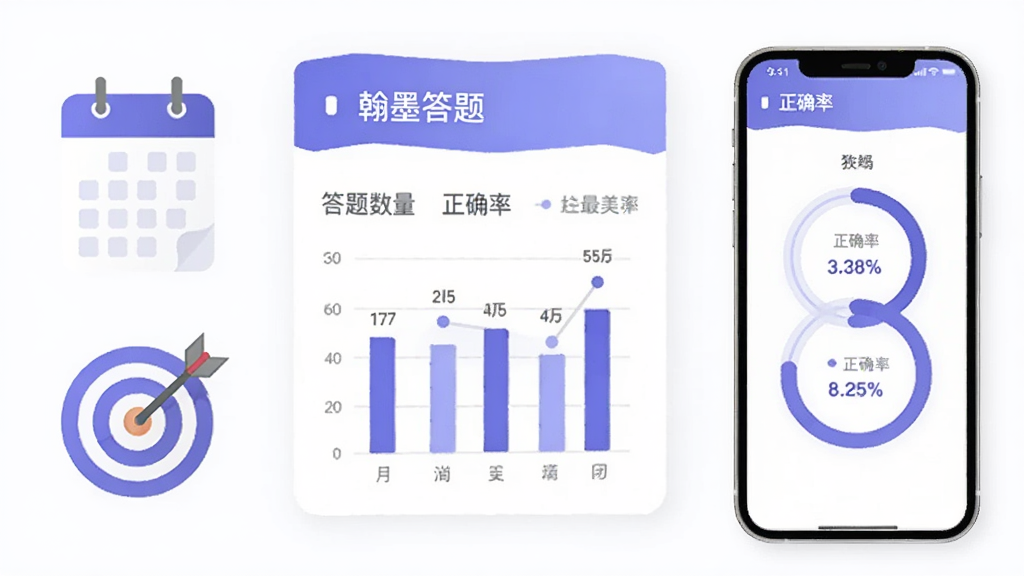 ��������Ϊ����ī���⡱������ѧϰͳ��ҳ�棬��Ļ��չʾ��״ͼ�뻷�ν���ͼ��ͼ���Ա�ע������������ȷ����ֵ���ֻ������ڻ����Ҳ࣬������������Ŀ�����ͼ�ꣻ����Ϊ��ˬ�ı�ƽ����񣬰׵�����ɫ�����Ű����ʣ����ʸɾ��������ʺϹ���չʾ��