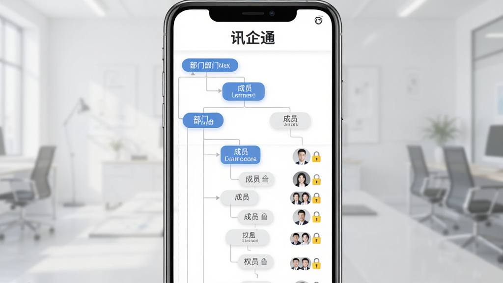������������֯�ܹ���״ͼ���棬�����С�Ѷ��ͨ������������Ϊ�ֻ���Ļչʾ�㼶�б����Ű�Ϊ���湹ͼ���㼶�������������Ϊ��Լ������Ϣͼ��ϸ�ڰ������Žڵ㡢��Աͷ��Ȩ����ͼ�ꣻ�����������ɾ����޶���Ԫ��