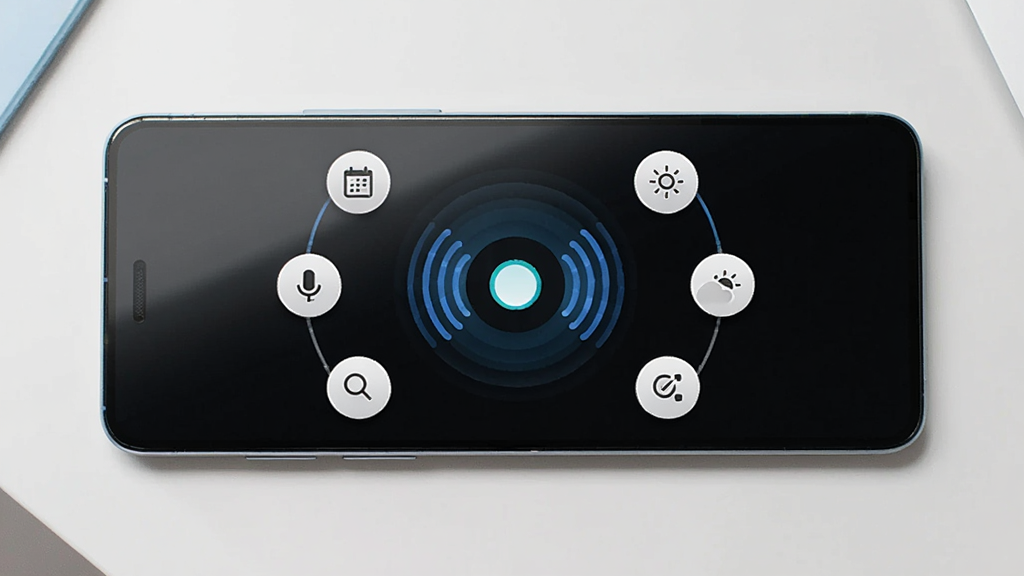 ����������һ����׿�ֻ�������ǳɫ�����ϣ���Ļ����ʾJARVIS�������ֵ�Բ���������ƽ��棬��Χ������˷硢�����������������ȼ��ͼ�ꣻ����Ϊ���й�ͼ���ֻ�ռ�����в���ͼ��ʻ��ηֲ����Ű�ɾ����׳��㣻���Ϊ�ִ��Ƽ���Լ�磻ϸ�ڰ�����Ļ�߹⡢ͼ����΢��Ӱ��������ͽ��䣻���ʸ��壬�ɾ����޶���Ԫ��
