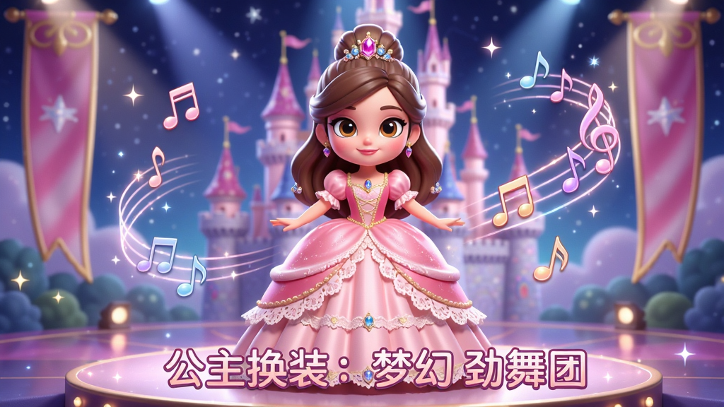 ����������һλ����������ɫ����ȹ�Ŀ�ͨ������ɫ��վ����ҫ����̨���룬��Χ������������ƹ�Ч�����������λóǱ����ǿգ����ֲ��þ��жԳƹ�ͼ�����Ϊ������ͨ3D��Ⱦ��ϸ�ڰ���ȹ�ڵ���˿���ߡ������ϵı�ʯ����̨����ķ��⣬���������ɾ��������д�������