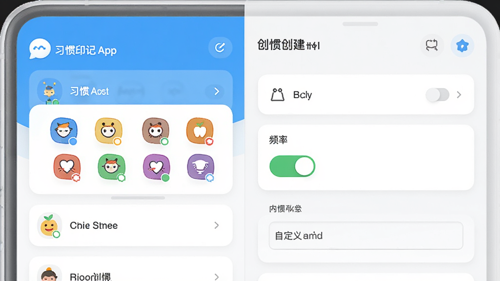 ��������Ϊϰ��ӡ��APP��ϰ�ߴ������棬����Ϊ���ϰ���б��Ҳ�༭��壬�Ű������ֲ㣬���Ϊ�ִ���Լ��Ƭʽ��ƣ�ϸ�ڰ�����ɫͼ��ѡ������Ƶ�����ÿ������Զ�����������򣬻��ʸ���ɾ��޶���Ԫ��