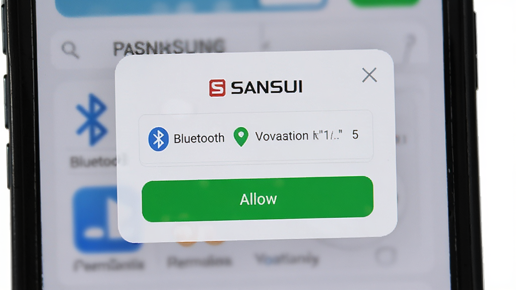 ����Ϊ�ֻ���Ļ��ʾS SANSUIӦ��Ȩ�����󵯴�������Ϊ���жԻ����Ű��࣬����ƽ����ϸ�ڰ��������붨λȨ��ͼ�꼰������ť�����ʸ��壬�ɾ����޶���Ԫ��