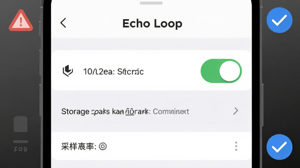 һ���ֻ���Ļ��д����ʾ��Echo Loop��������ҳ�棬��˷�Ȩ�޿���Ϊ��ɫ����״̬���·��д洢·��ѡ��Ͳ�����ѡ���Ļ��Ե�к�ɫ��ʾ����ͼ�����ɫ�Թ�ͼ����Ϊ��׺������Ϊ��ҽ��䣬����Ϊ��ƽ����Ϣͼ��񣬻����������Ű����࣬�޶���Ԫ��