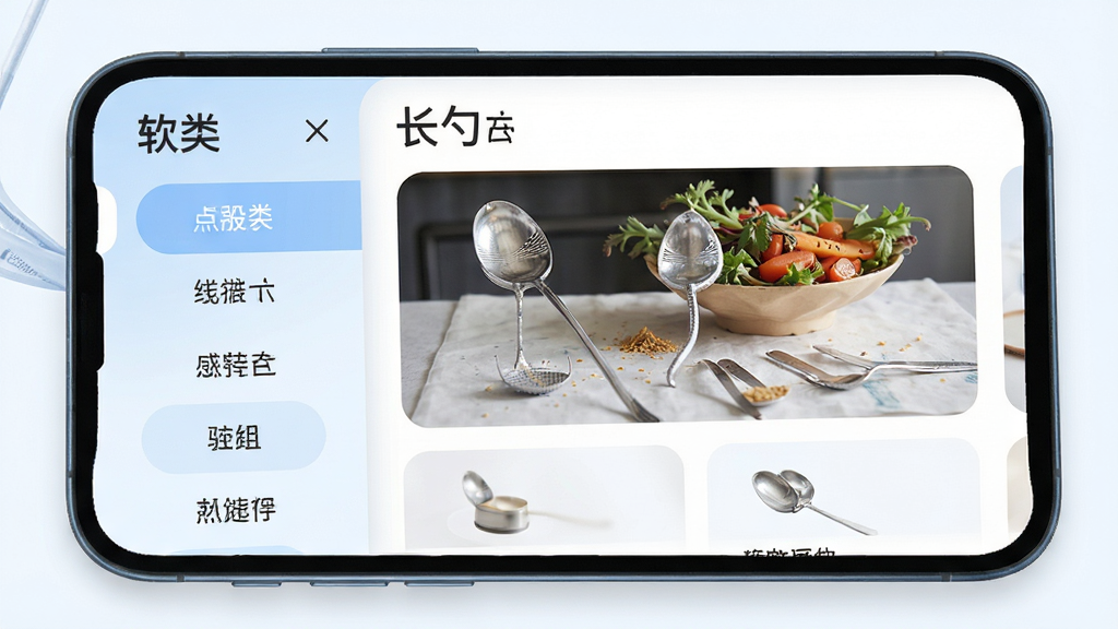 �ֻ���Ļ��չʾ�����ס������Ĺ��ܷ��ർ�����棬���Ϊ�����ǩ�����Ҳ�Ϊ��Ӧ����������������������Բ����ƣ���ɫ��ǳ�����ɫΪ��������Լ����ϸ�����������ʸɾ�