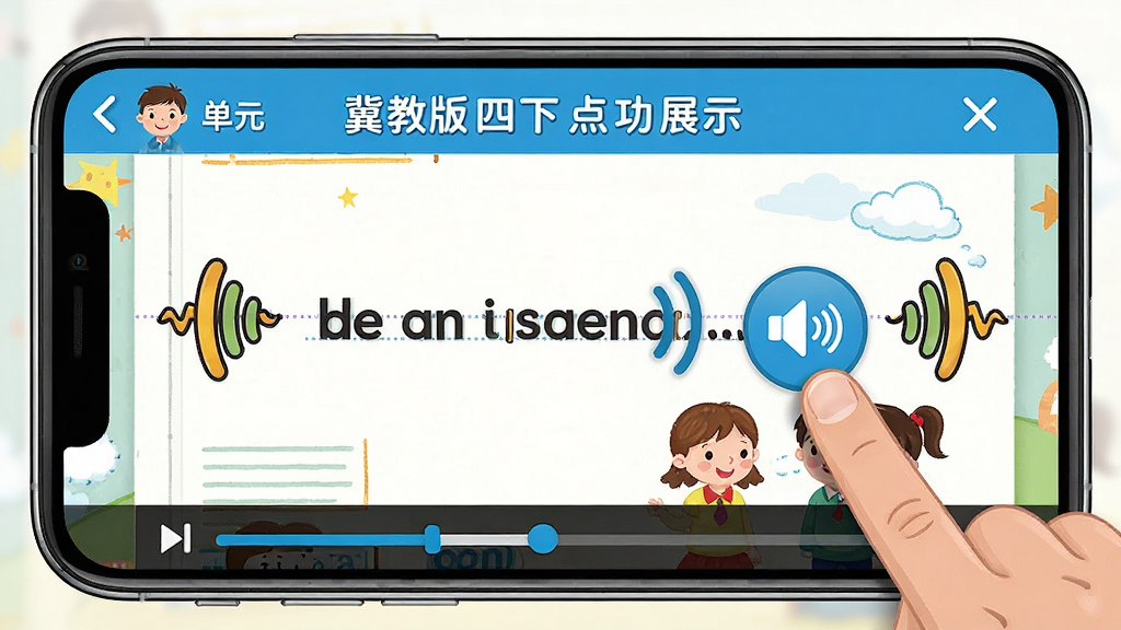 һ�ż��̰�Ӣ�����µ������չʾͼ��������һ���ֻ�������ʾ���ӿα�ҳ�棬ҳ����һ��Ӣ�ľ��ӱ���ָ������������ͼ��ͷ�����ť����Ļ�Ϸ��е�Ԫ���⣬�·��в��Ž�������������������죬ϸ�ڰ�����ͨ�������������Ϳα���ͼ�������������ɾ��޶���Ԫ��