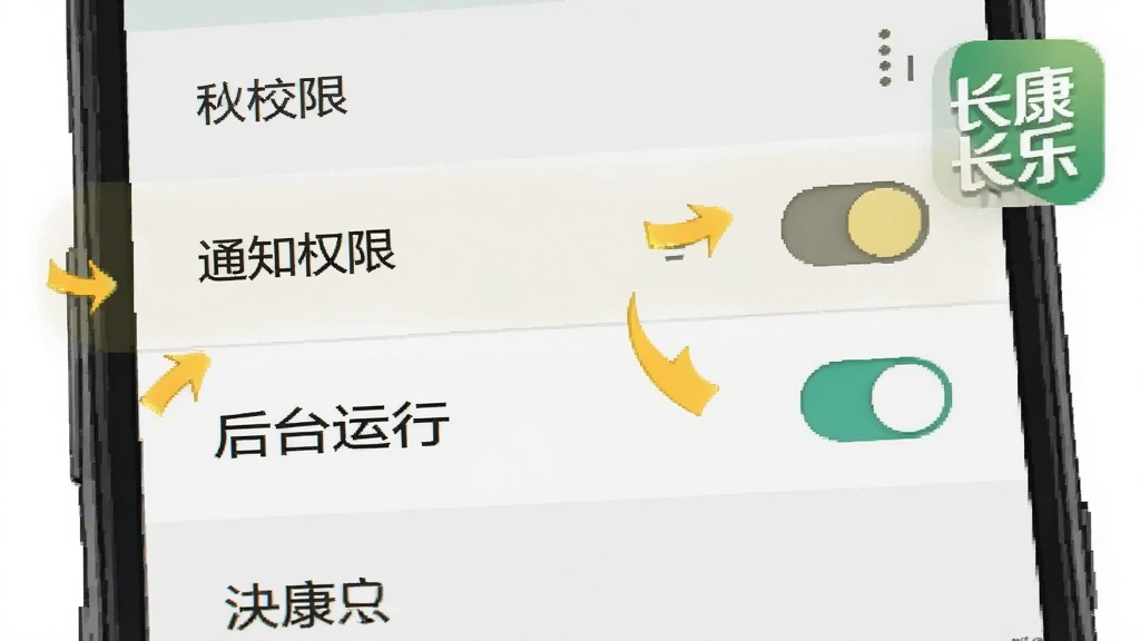 ����Ϊһ����׿�ֻ����ý��棬������ʾ��֪ͨȨ�ޡ��롰��̨���С����أ��Ա����С������֡�Ӧ��ͼ�꣬����Ϊ�ֻ�������д��ͼ�����Ϊ��������ָ���廭��ϸ�ڰ������ذ�ť������Ȩ���б�����ʾ��ͷ�������������ɾ����޶���Ԫ��