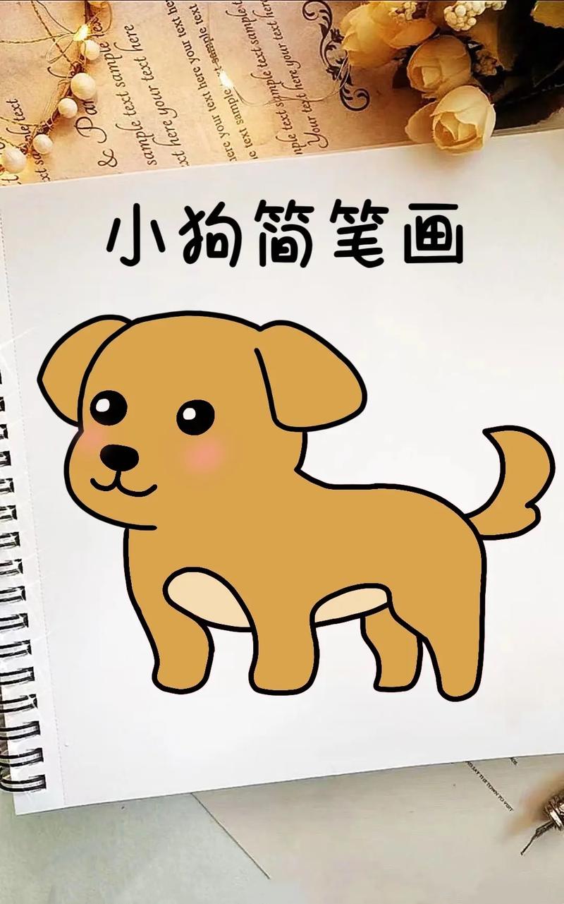 小涂色简笔画入门教程简单可爱成品展示