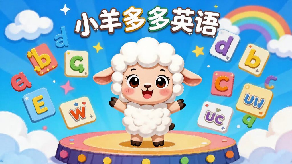 ����Ϊһֻ��ͨС���ɫվ�ڲ�ɫ��̨���룬��Χ����Ư����Ӣ����ĸ�͵��ʿ�Ƭ������Ϊ��ɫ���С�Ԫ�ػ���ʽ��ͼ���Ű��ϻ��汥������ӵ�������Ϊ�������õĶ�ͯ�廭�磬ϸ�ڰ���С�������������ĸ��Ƭ����Сͼ�ꡢ�������ƶ�Ͳʺ磬���ʸ��塢����ɾ����޶���Ԫ�أ�������д������