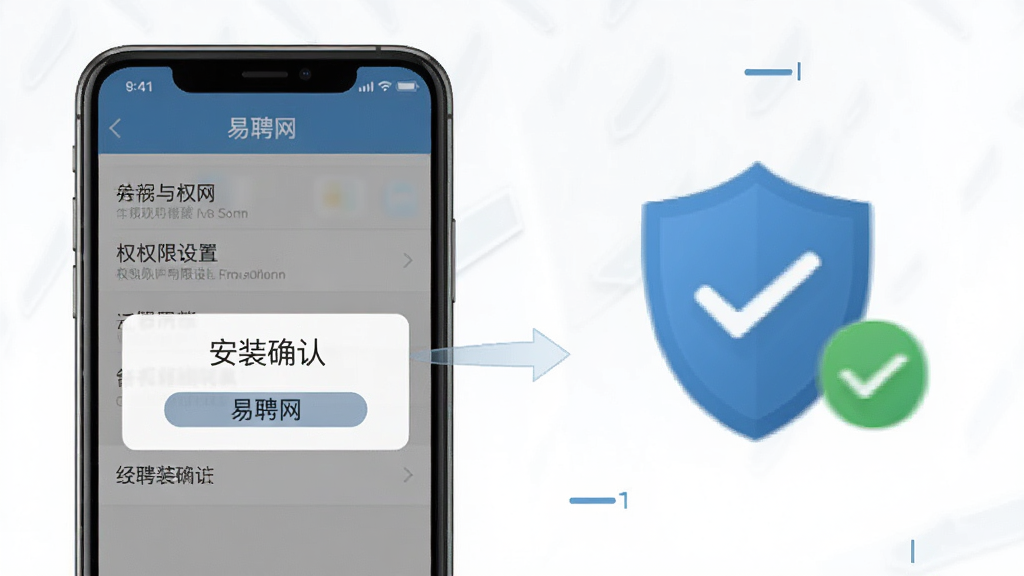 һ��չʾ�ֻ�Ӧ�ð�װ��Ȩ���������̵�ʾ��ͼ������Ϊ�ֻ���Ļ�ϵ�����ѡ���밲װȷ�ϵ������Ա����ж�����Թ�ͼ�꣬�����������ɫ������Ϊ�����������������ʸɾ��������пɳ��֡���Ƹ��������