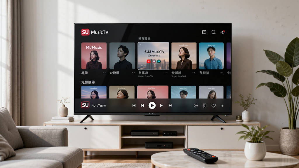 ��������Ϊһ̨�����ڿ������ӹ��ϵĴ������ܵ��ӣ���Ļ����ʾSU����TV����ҳ���棬����������ַ��࿨Ƭ���赥�����벥�ſ�����������ǰ���ڷż�Լɳ������ֲ�����岼��Ϊ���������ͼ�����Ϊ�ִ��Ӽ�дʵ�磬ϸ�ڰ���ң�������ڲ輸�ϡ���Ļ������Ȼ�������������������ʸ���ɾ����޶���Ԫ��