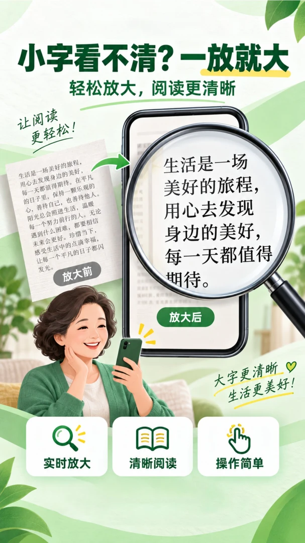 小字放大阅读器1.0.0 手机看字放大工具 小字放大阅读器1.0.0 手机看字放大工具