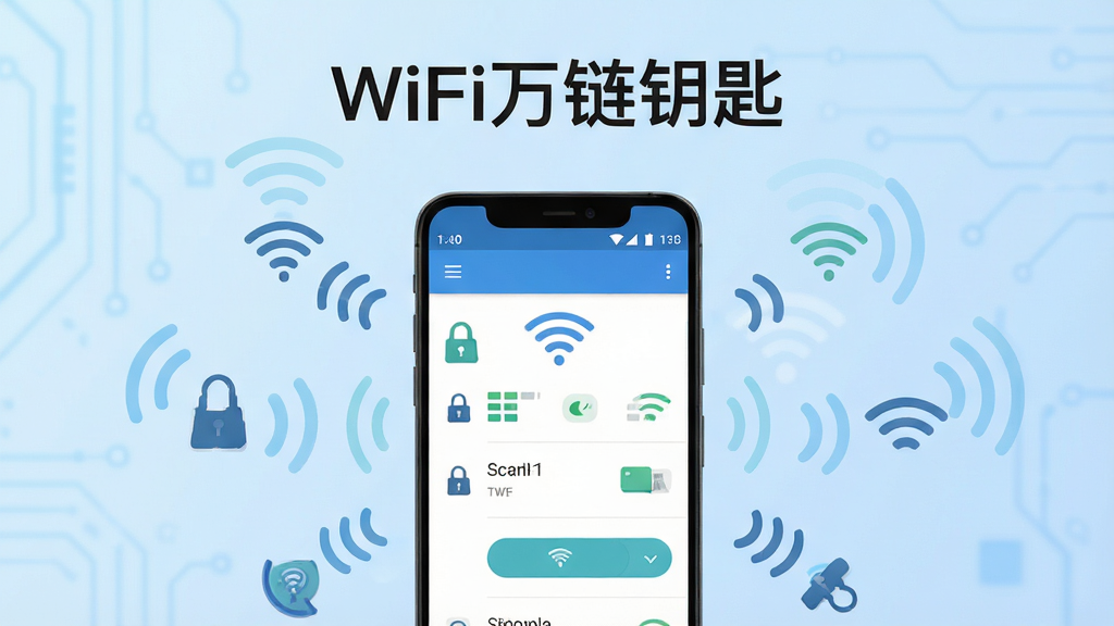 �����������һ����׿�ֻ����ֻ���Ļ��ʾWiFi�ź�ɨ���б����棬��Χ���ƶ����������ͼ�����źŲ��ƣ�����Ϊǳ��ɫ����Ƽ���񣬲��ּ����У��Ű��Ϸ����׷��ñ�������