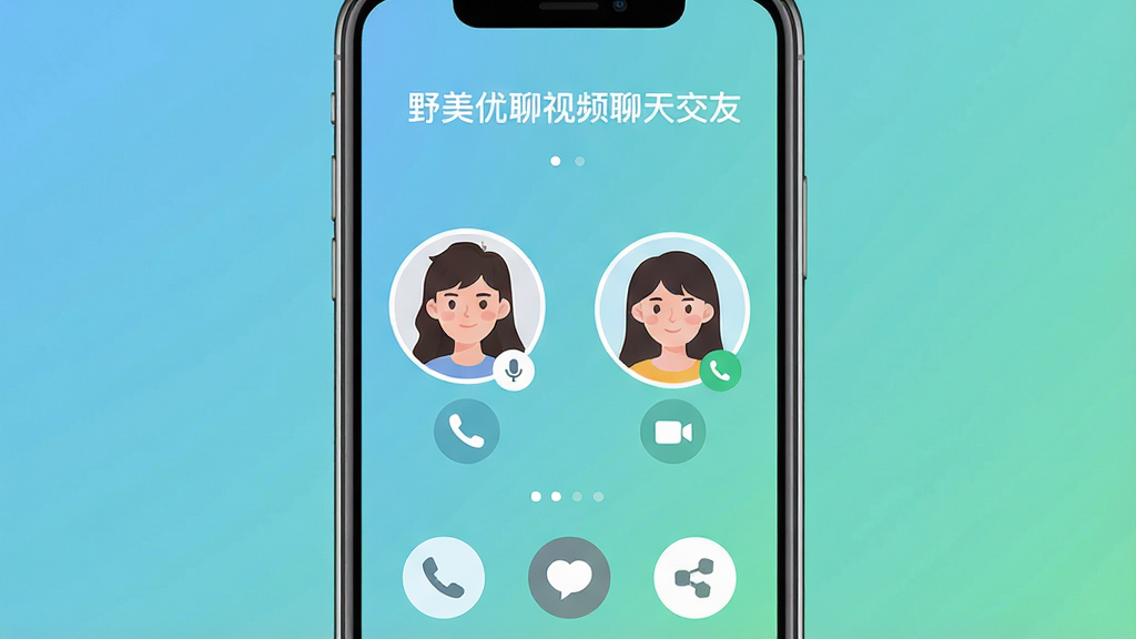 ����Ϊһ�����������ֻ����ڻ������룬��Ļ����ʾ��Ƶ���콻�ѽ��棬��λ�����û�ͷ��������Ҳ�����ͨ������ͼ�꣬���ֲ������·ֲ�ṹ���Ϸ�Ϊ�������ơ�Ұ��������Ƶ���콻�ѡ����ֱ�ʶ���·�Ϊ����ͼ�����У��Ű���жԳƣ����Ϊ��ˬ�ִ��ı�ƽ��UI�廭��ϸ�ڰ�����͵�����ɫ���䱳����Բ��ͷ��߿���˷�������ͷСͼ���׺�����ʸ���ɾ����޶���Ԫ��