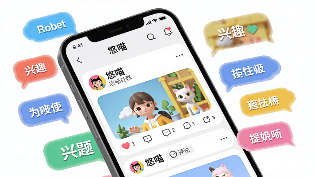 ��������������Ӧ���ڵĶ�̬�㳡ҳ�棬�ֻ���Ļչʾͼ�Ķ�̬��Ƭ����Ȥ��ǩ������Ƭ������������ͷ��͡���������Ⱥ��ǩ������Ϊ�ֻ�б���ڻ������룬����Ư����Ȥ��ǩ���ݣ��Ű����ֻ�ռ���壬��ǩ���ݻ��������γɲ�Σ����Ϊ�ִ���ƽ�廭���������ɫ��ϸ�ڰ������ް��ġ��������ݡ������ǩ��Բ�ǿ�Ƭ�����ʸ��壬�ɾ����޶���Ԫ��