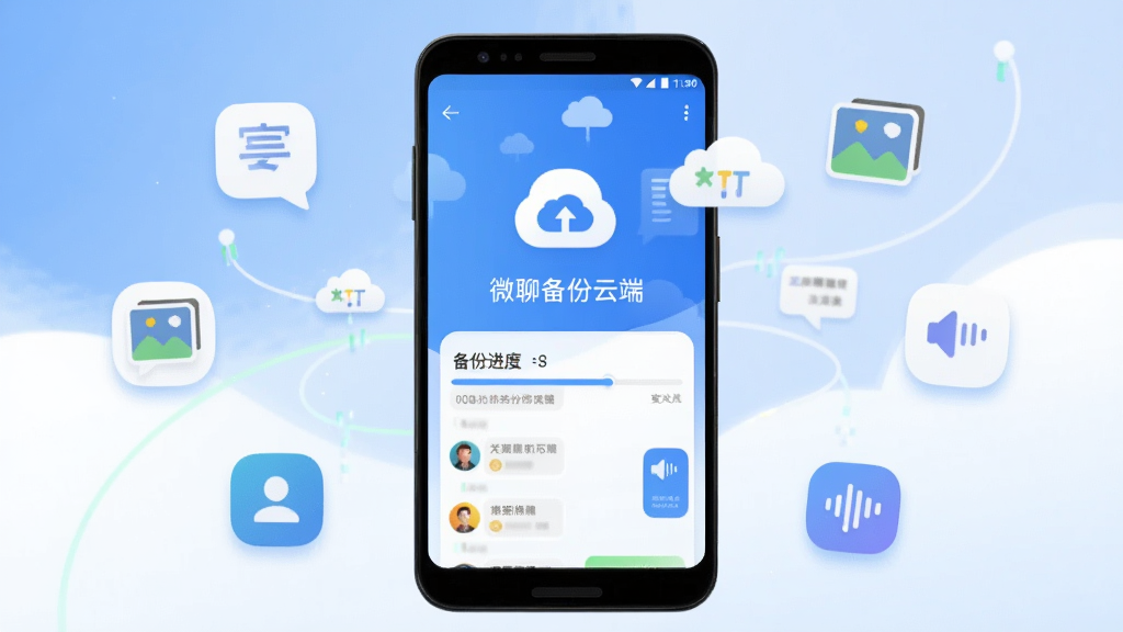 画面主体为一款安卓手机屏幕,屏幕中央显示
