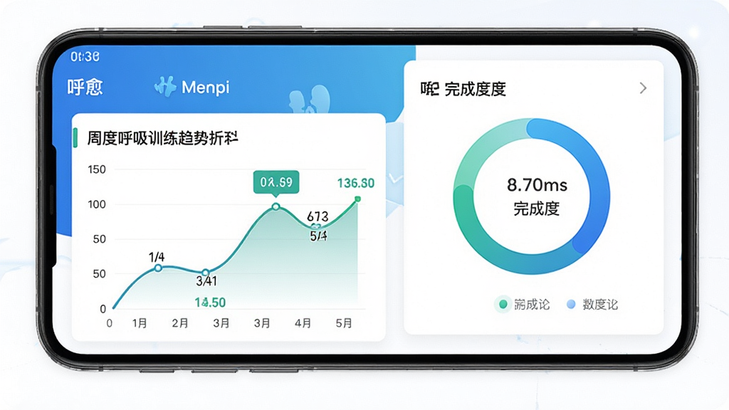 一张数据统计界面示意图,主体为手机屏幕中