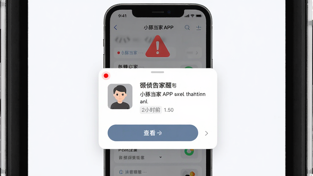 ����ΪС�൱��APP�澯��Ϣ���棬�ֻ���Ļ��������������ѿ�Ƭ������Ϊ�ֻ����С��Ϸ��о�ʾͼ�ꣻ�Ű�����ͻ���澯��Ϣ������Լ�Ƽ��磻ϸ�ڰ�����ɫ����Բ�㡢ʱ���ǩ���鿴��ť�����ʸ��塢�ɾ����޶���Ԫ��