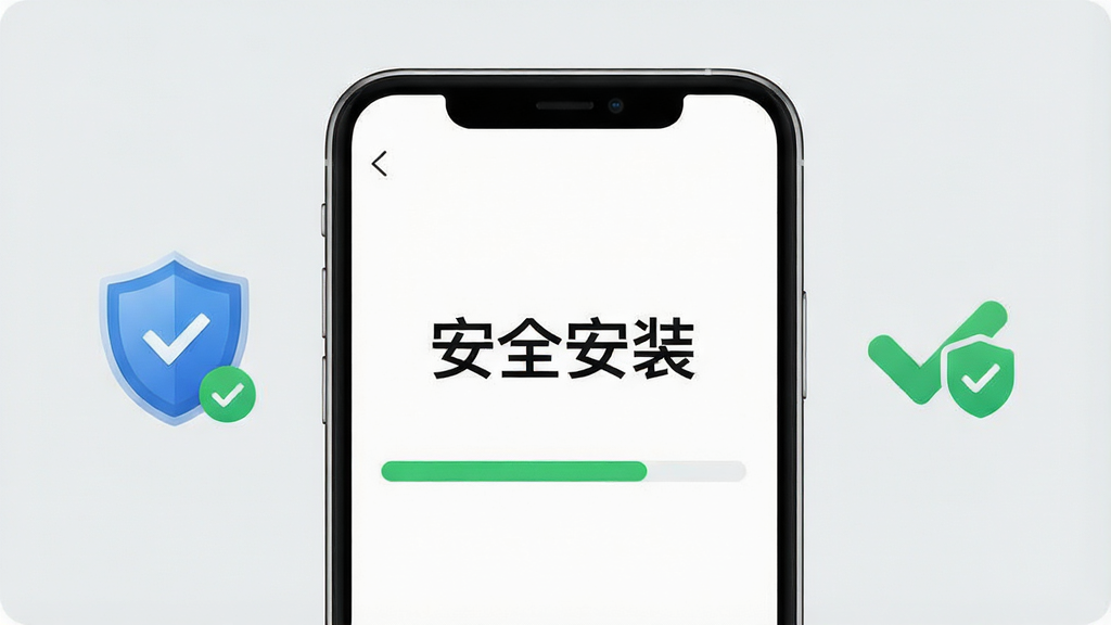 һ���ֻ�չʾӦ�ð�װ���������棬�Ա��ж��ư�ȫͼ�����ɫ�Թ���ǣ�����Ϊǳ��ɫ����񣬻���������