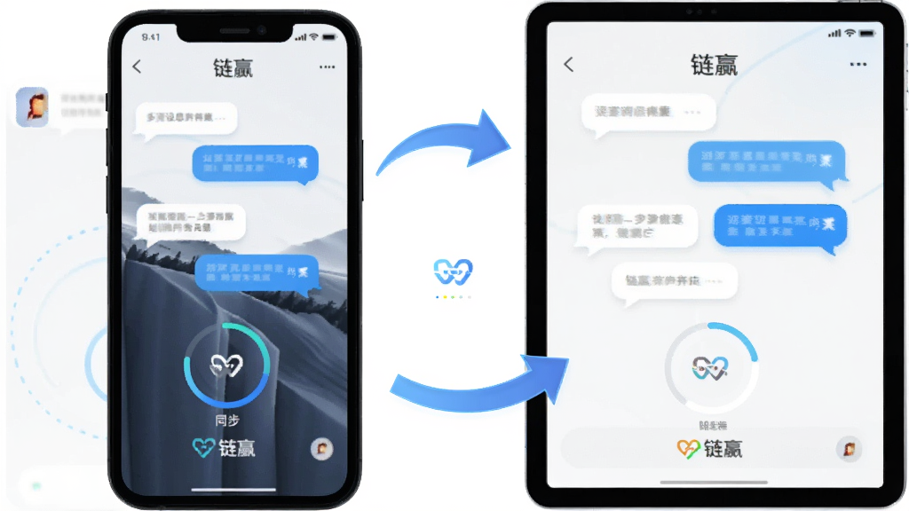 һ�ű��֡���Ӯ�����豸��Ϣͬ�������ʾ��ͼ������Ϊ�ֻ���ƽ��������Ļ����չʾ��ͬ���棬�м��Ի��߼�ͷ���ӱ�ʾ����ͬ��������Ϊ���ҶԳƣ����Ϊ��ˬ�Ƽ��в廭��ϸ�ڰ�����Ļ�еĶԻ����ݡ�ͬ�����Ȼ��͡���Ӯ��������ʶ�������������ɾ����޶���Ԫ��