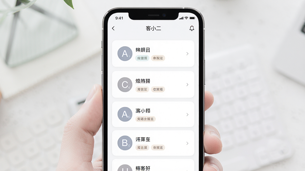 ��С���� �ͻ���Ϣ�������棬����Ϊ�ֻ���Ļ�еĿͻ�������Ƭ�б�������Ϊ��Ƭʽ�������У��Ű����ʣ����Ϊ���ǳɫ����磬ϸ�ڰ����ͻ���������ĸͷ�����ǩ���࣬�����������ɾ����޶���Ԫ��