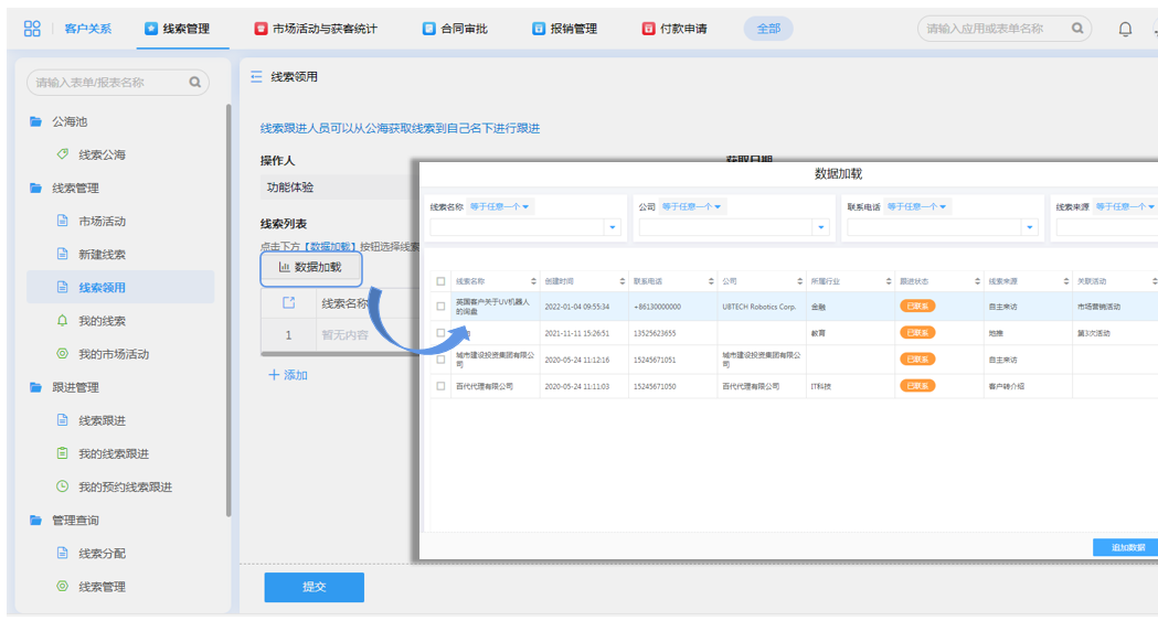 智美云客智能客服系统线索分配与标签管理后台