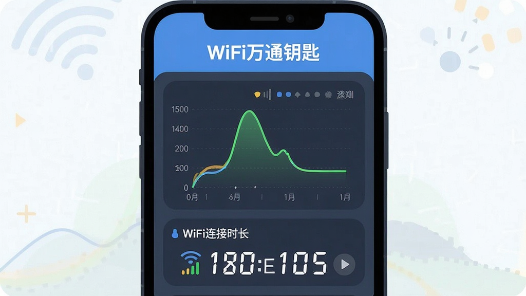 һ��WiFi��ͨԿ������״̬�������ʾ��廭���ֻ���Ļ����ʾ�ź�ǿ������ͼ������ʱ�����֣�������ע