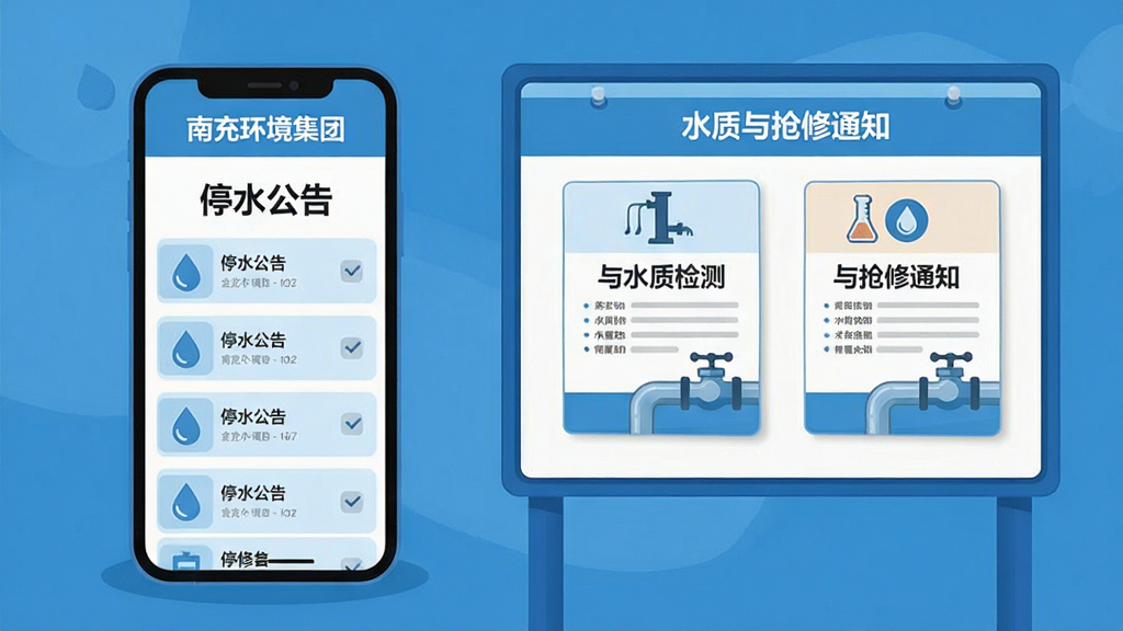 ��������Ϊ�ֻ��빫�濴����ϣ��ֻ���Ļ��ʾ��ͣˮ���桱�б�ҳ�棬��Ļ�Ϸ��С��ϳ价�����š����ֱ�ʶ���Ա�����һ����Ϣ����壬��������ˮ�ʼ��������֪ͨ��Ƭ������Ϊ���Ҳ��У��ֻ����󹫸�����ң��Ű��������������Ϊ��ƽ�廭�磬��ɫ������ϸ���Ϲ��濨Ƭ��ͼ�ꡢˮ����ܵ�Ԫ�ص�׺�����ʸ��壬����ɾ����޶���Ԫ�ء�</p>