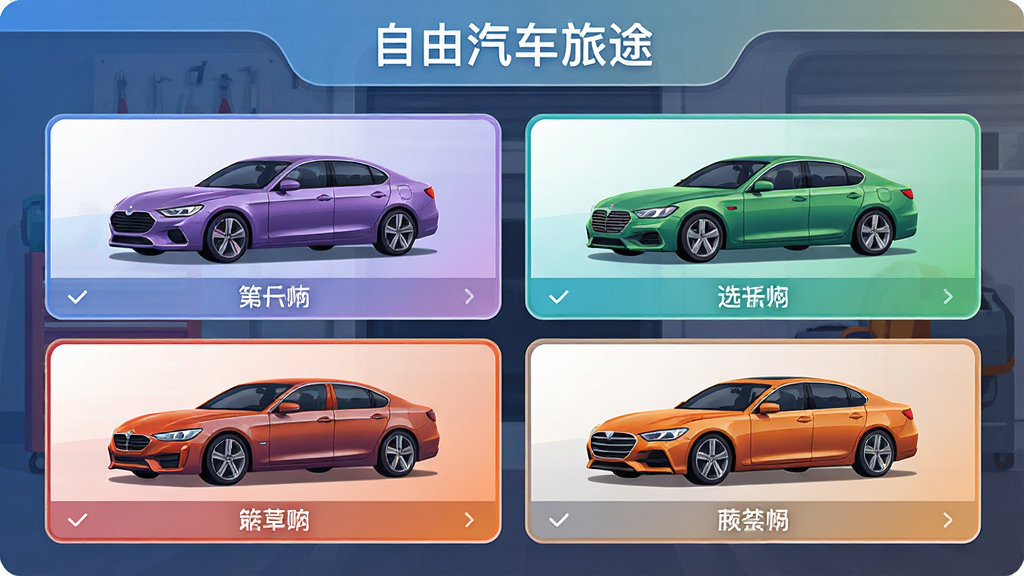 ��������Ϊһ������������棬����Ϊ��������չʾ������ͬ��ɫ�����͵Ľγ����Ű��ϳ������������ڻ������롢����Ϊ�������򣬷��Ϊ�ִ�����UI������廭��ϸ�ڰ���ÿ�����·������Ʊ�ǩ��ѡ�и����߿��뱳�����䣬�����п��������֡�����������;����Ϊ������⣬���������ɾ��޶���Ԫ��