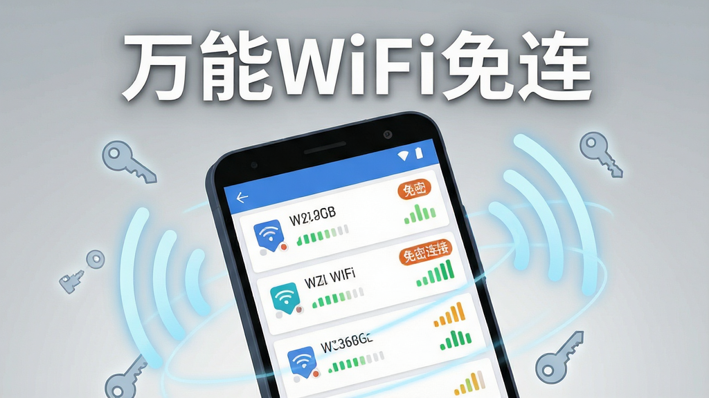 ����������һ����׿�ֻ���Ļ��д����Ļ����չʾ����WiFi�������������棬�����������Ŷ��WiFi�ȵ��������ź�ǿ��ͼ�꣬���м����ȵ��Ա�ע���������ӱ�ʶ���ֻ���Χ�����ŵ���ɫ�����źŲ������Լ��Կ��ͼ�ꣻ���岼�ֲ��þ��й�ͼ���ֻ���΢��б���ֶ��У��Ű���������������WiFi�����԰�ɫ��������ʾ�ڻ����Ϸ������Ϊ��ˬ��ƽ���Ƽ��廭�磻ϸ�����źŲ��ƴ���΢������Ч��������Ϊǳ�ҽ��䣻���������ɾ����޶���װ��Ԫ��