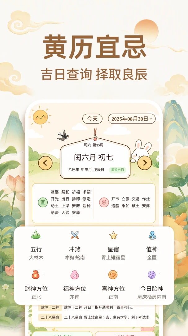 万年历黄道择日1.0.1 择日查询 万年历黄道择日1.0.1 择日查询