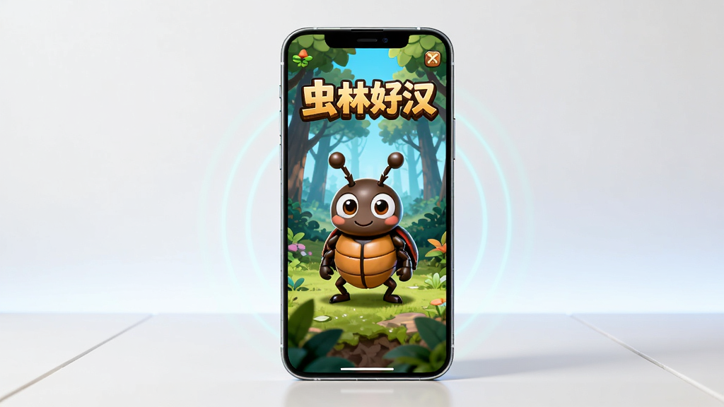 һ�������ֻ�����չʾ��Ϸ���л��棬��������һֻ��ͨ�׳��ɫվ��ɭ�ֳ����У�����Ϊ�ֻ����з���������֮�ϣ��Ű����ֻ���Ļ����ʾ�����ֺú�����Ϸ�����棬���Ϊ�����Ʒչʾ�磬ϸ�����ֻ���Χ����΢����Ч��������࣬������������������ɾ����޶���Ԫ��