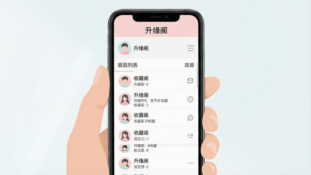 һ����Ե��Ӧ�ø�������ҳ��ʾ��ͼ������Ϊ�ֳ��ֻ��ĳ�������Ļ��ʾ�ղ��б��������¼���棬ҳ�涥���С���Ե�󡱱�ʶ������Ϊ�����б��ṹ���Ű������������Ϊ���ǳɫϵ��ƽ����ƣ�ϸ�ڰ���ͷ�����򡢹��ܲ˵���ղ���Ŀ�����ʸ���ɾ����޶���Ԫ��