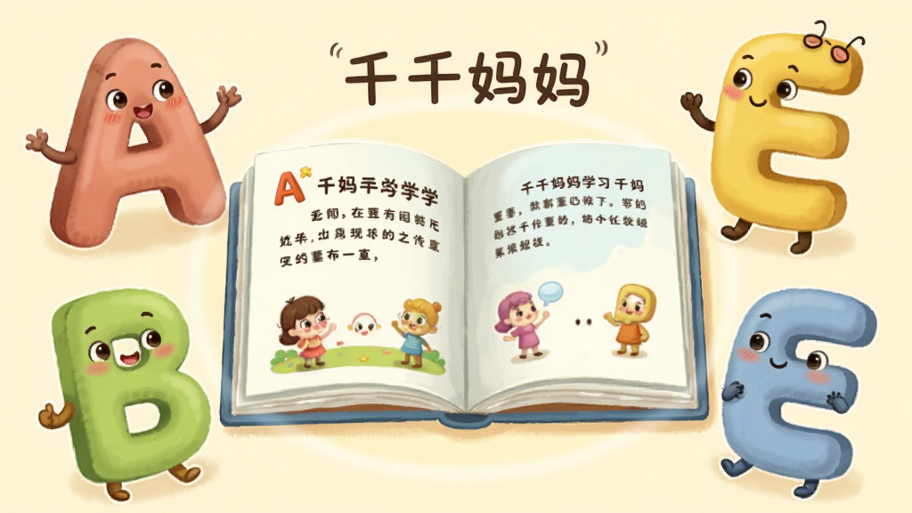 һ�ű���ǧǧ������ĸ����ѧϰ�����Ĳ廭������Ϊ��ͨ������ĸA��E���󻯽�ɫΧ��һ���򿪵Ļ汾������Ϊ�汾���С���ĸ��ɫ�������ܣ��Ű���ֹ����Ķ���Χ�����Ϊ��ů��͵Ķ�ͯ�廭�磬ϸ�ڰ�����ĸ���˻����顢��ɫ�汾ҳ�桢��͹��Σ�����ϸ��ɾ�������������Ϊ