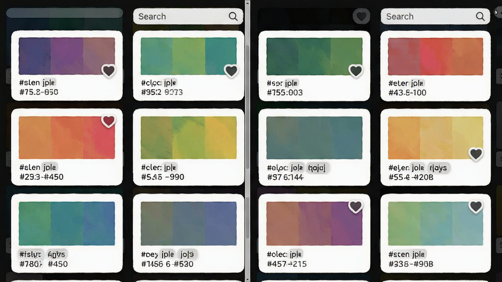 HexColor�ղؼн��棬��������Ϊ����״ɫ���ղ��б������ֲ�������ɫ�鿨Ƭ����������У��Ű�ÿ�ſ�Ƭ�Ϸ�ɫ���·�ɫֵ���֣�����Լ��Ƭʽ��ƣ�ϸ�ڰ��������ղ�ͼ�ꡢ�����ǩ�������������ʸɾ������޶���Ԫ��