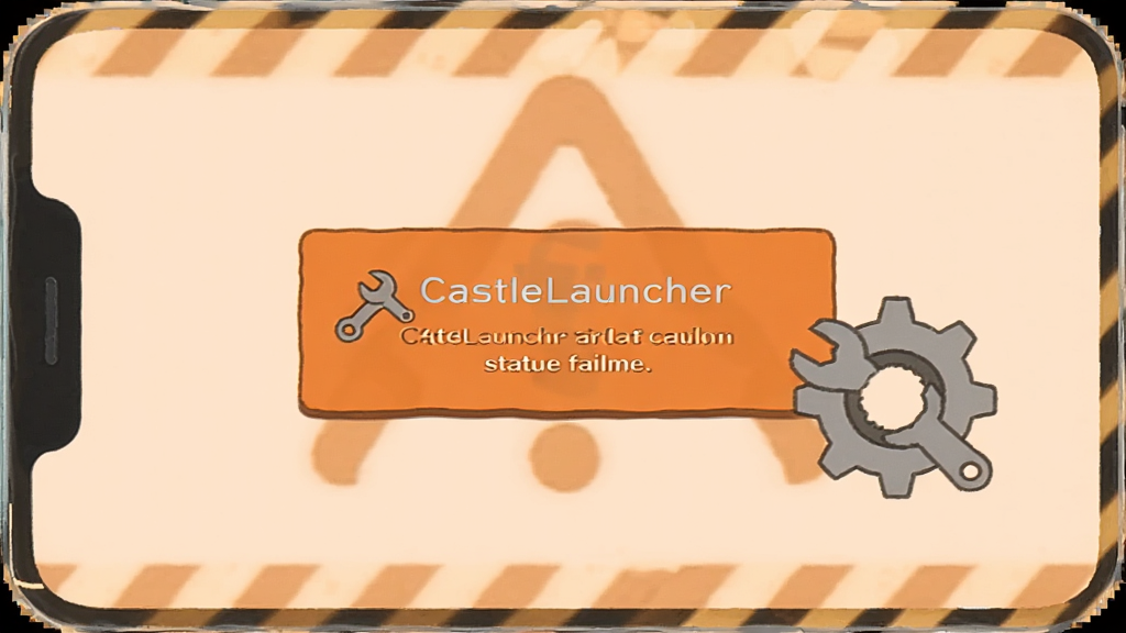 �ֻ���Ļ��ʾCastleLauncher����ʧ����ʾ����ʾ�����а��ֺͳ��ֹ���ͼ�꣬����Ϊǳ��ɫ��ʾ��񣬲�������ͻ����ʾ�򣬱�ƽ���廭�����ʸɾ�����