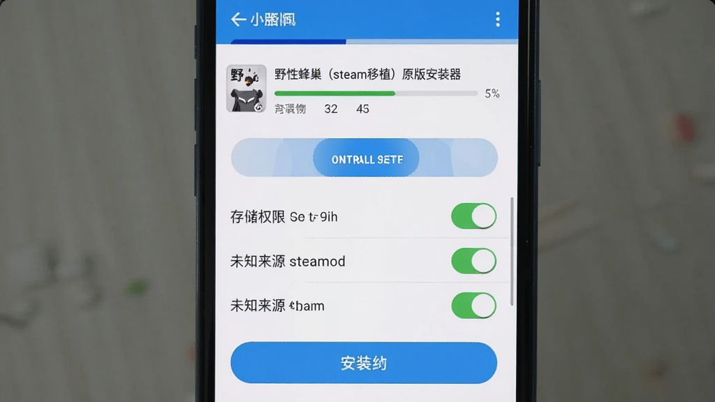画面主体为手机安装